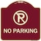 Signmission Designer Series-No Parking Small, Burgungy Heavy-Gauge Aluminum, 18" x 18", BU-1818-9816 A-DES-BU-1818-9816 - alternate 1